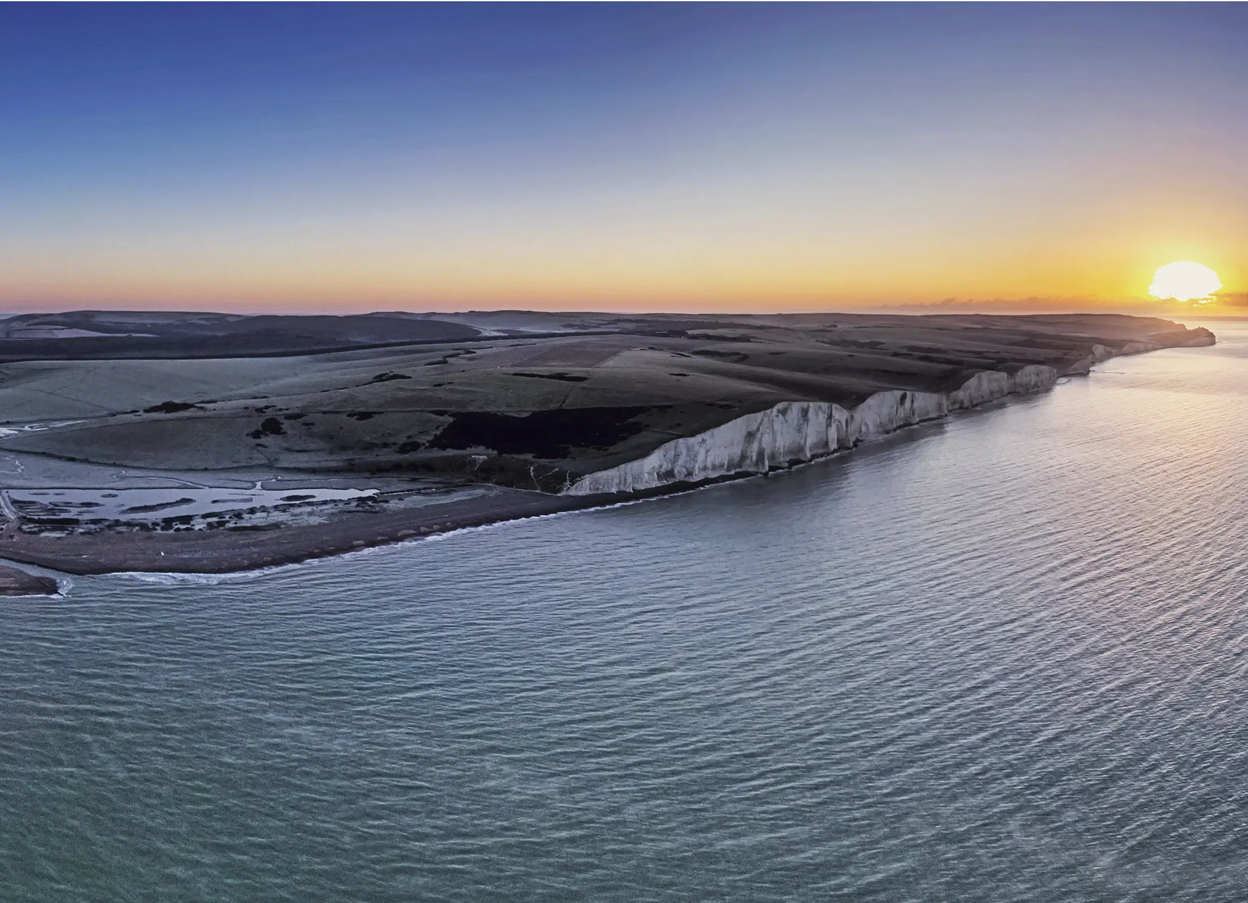Sunrise over the Cuckmere Valley near Eastbourne